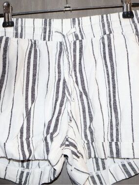 Old Navy White Shorts with Black Stripes